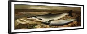 Salmon on a River Bank-John Russell-Framed Premium Giclee Print