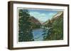 Salmon River, Idaho, View of Rafters Shooting the Rapids, the River of No Return-Lantern Press-Framed Art Print