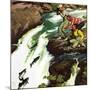 "Salmon Running Upstream", May 17, 1952-Mead Schaeffer-Mounted Giclee Print