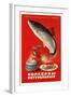 Salmon, Sturgeon - Natural Canned Products-null-Framed Art Print