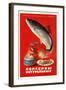 Salmon, Sturgeon - Natural Canned Products-null-Framed Art Print