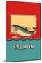 Salmon-null-Mounted Art Print