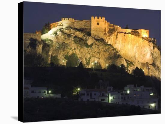 Salobrena Castle at Night, Andalucia, Spain-Charles Bowman-Stretched Canvas