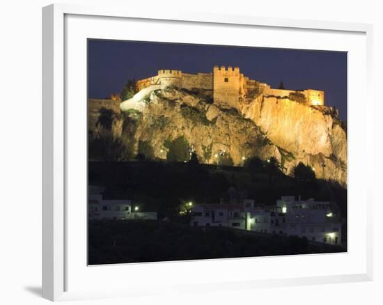 Salobrena Castle at Night, Andalucia, Spain-Charles Bowman-Framed Photographic Print