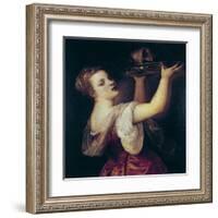 Salome Carrying the Head of St-Titian (Tiziano Vecelli)-Framed Art Print