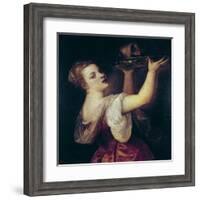 Salome Carrying the Head of St-Titian (Tiziano Vecelli)-Framed Art Print