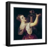 Salome Carrying the Head of St-Titian (Tiziano Vecelli)-Framed Art Print