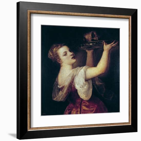 Salome Carrying the Head of St-Titian (Tiziano Vecelli)-Framed Art Print
