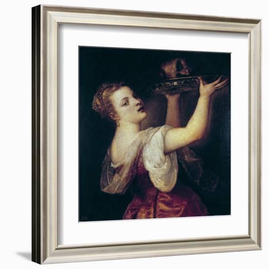 Salome Carrying the Head of St-Titian (Tiziano Vecelli)-Framed Art Print