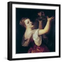 Salome Carrying the Head of St-Titian (Tiziano Vecelli)-Framed Art Print