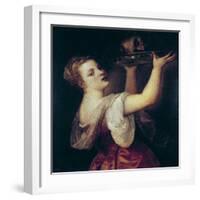 Salome Carrying the Head of St-Titian (Tiziano Vecelli)-Framed Art Print