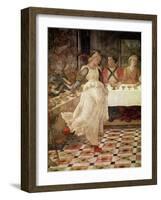 Salome Dancing at the Feast of Herod, Detail of the Fresco-Fra Filippo Lippi-Framed Giclee Print
