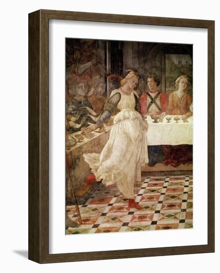 Salome Dancing at the Feast of Herod, Detail of the Fresco-Fra Filippo Lippi-Framed Giclee Print