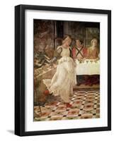 Salome Dancing at the Feast of Herod, Detail of the Fresco-Fra Filippo Lippi-Framed Giclee Print