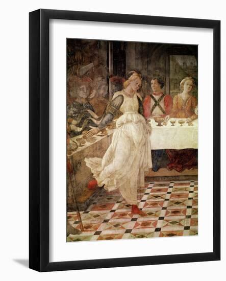 Salome Dancing at the Feast of Herod, Detail of the Fresco-Fra Filippo Lippi-Framed Giclee Print