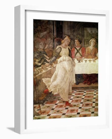 Salome Dancing at the Feast of Herod, Detail of the Fresco-Fra Filippo Lippi-Framed Giclee Print