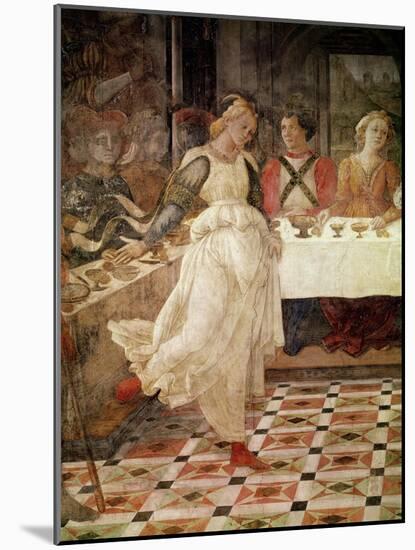 Salome Dancing at the Feast of Herod, Detail of the Fresco-Fra Filippo Lippi-Mounted Giclee Print