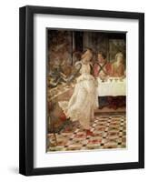 Salome Dancing at the Feast of Herod, Detail of the Fresco-Fra Filippo Lippi-Framed Premium Giclee Print