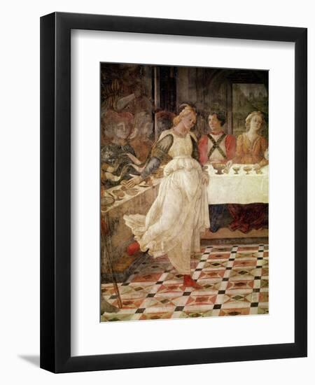 Salome Dancing at the Feast of Herod, Detail of the Fresco-Fra Filippo Lippi-Framed Premium Giclee Print