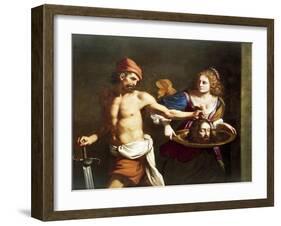 Salome Receives Head of John Baptist-Giovanni Francesco Barbieri-Framed Giclee Print