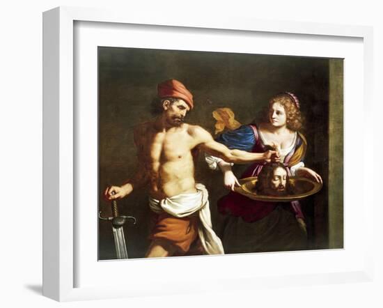 Salome Receives Head of John Baptist-Giovanni Francesco Barbieri-Framed Giclee Print