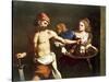 Salome Receives Head of John Baptist-Giovanni Francesco Barbieri-Stretched Canvas