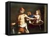 Salome Receives Head of John Baptist-Giovanni Francesco Barbieri-Framed Stretched Canvas