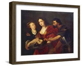 Salomé Receives the Head of John the Baptist, 17th Century-Peter Paul Rubens-Framed Giclee Print