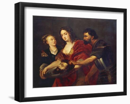 Salomé Receives the Head of John the Baptist, 17th Century-Peter Paul Rubens-Framed Giclee Print