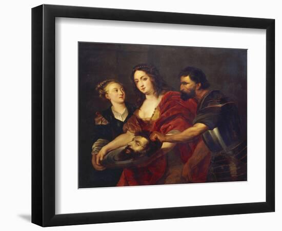 Salomé Receives the Head of John the Baptist, 17th Century-Peter Paul Rubens-Framed Giclee Print