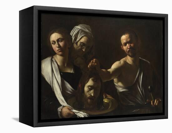 Salome Receives the Head of John the Baptist, C. 1608-1610-Caravaggio-Framed Stretched Canvas