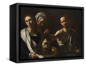 Salome Receives the Head of John the Baptist, C. 1608-1610-Caravaggio-Framed Stretched Canvas