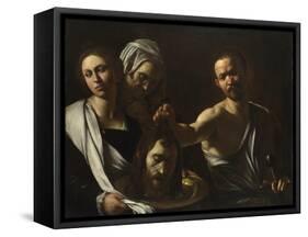 Salome Receives the Head of John the Baptist, C. 1608-1610-Caravaggio-Framed Stretched Canvas