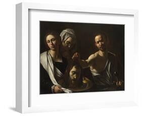 Salome Receives the Head of John the Baptist, C. 1608-1610-Caravaggio-Framed Giclee Print