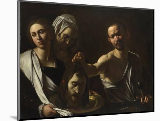 Salome Receives the Head of John the Baptist, C. 1608-1610-Caravaggio-Mounted Giclee Print