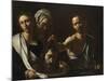 Salome Receives the Head of John the Baptist, C. 1608-1610-Caravaggio-Mounted Giclee Print