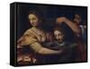 Salome Receives the Head of John the Baptist-Bernardino Luini-Framed Stretched Canvas