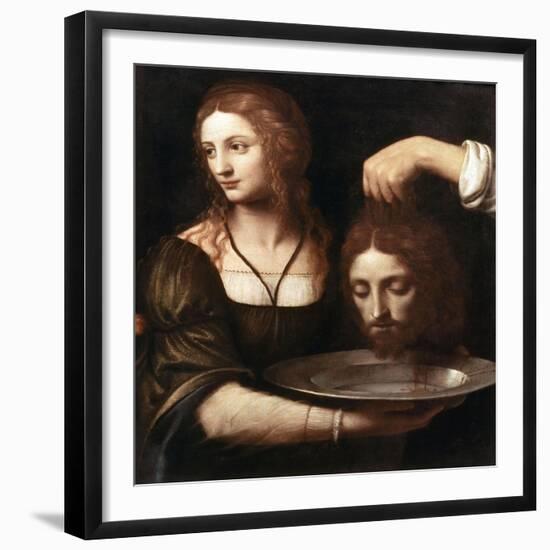 Salome Receiving the Head of John the Baptist, 16th Century-Bernardino Luini-Framed Giclee Print