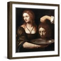 Salome Receiving the Head of John the Baptist, 16th Century-Bernardino Luini-Framed Giclee Print