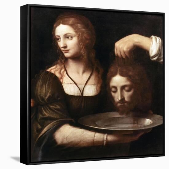 Salome Receiving the Head of John the Baptist, 16th Century-Bernardino Luini-Framed Stretched Canvas