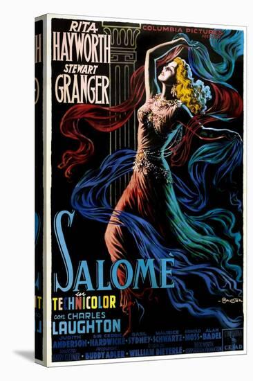Salome, Rita Hayworth on Italian Poster Art, 1953-null-Stretched Canvas