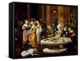 Salome's Banquet, Circa 1521-Nikolaus Kirberger-Framed Stretched Canvas