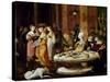 Salome's Banquet, Circa 1521-Nikolaus Kirberger-Stretched Canvas