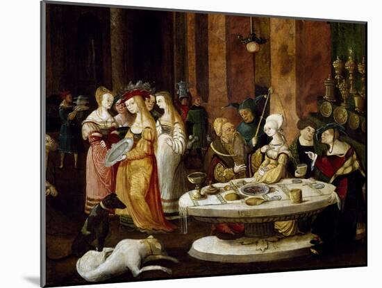Salome's Banquet, Circa 1521-Nikolaus Kirberger-Mounted Giclee Print