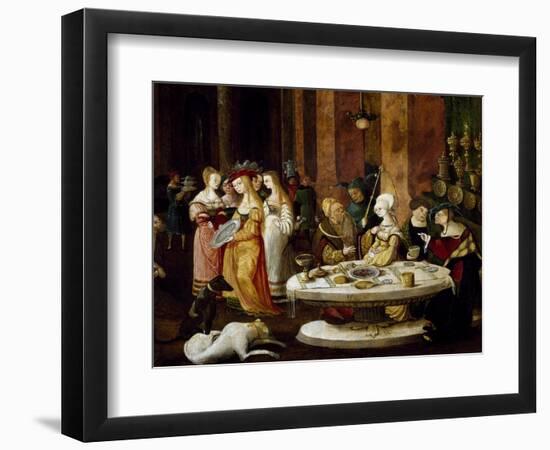 Salome's Banquet, Circa 1521-Nikolaus Kirberger-Framed Giclee Print