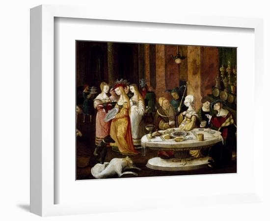 Salome's Banquet, Circa 1521-Nikolaus Kirberger-Framed Giclee Print