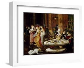 Salome's Banquet, Circa 1521-Nikolaus Kirberger-Framed Giclee Print