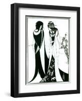 Salome with Her Mother, Herodias, 1894-Aubrey Beardsley-Framed Giclee Print