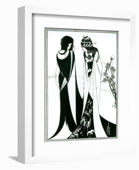 Salome with Her Mother, Herodias, 1894-Aubrey Beardsley-Framed Giclee Print