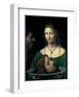 Salome with the Head of John the Baptist, circa 1525-30-Bernardino Luini-Framed Giclee Print